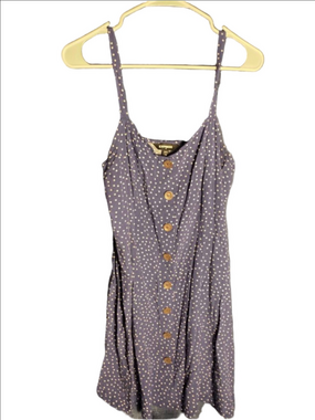 Women's EXPRESS Blue White Polka Dot Mini Dress L